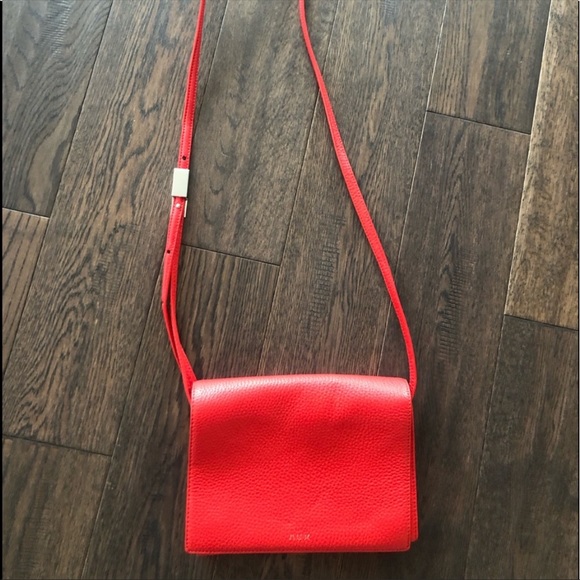 Aritzia Auxiliary Red Leather Crossbody Calisch - Picture 2 of 6